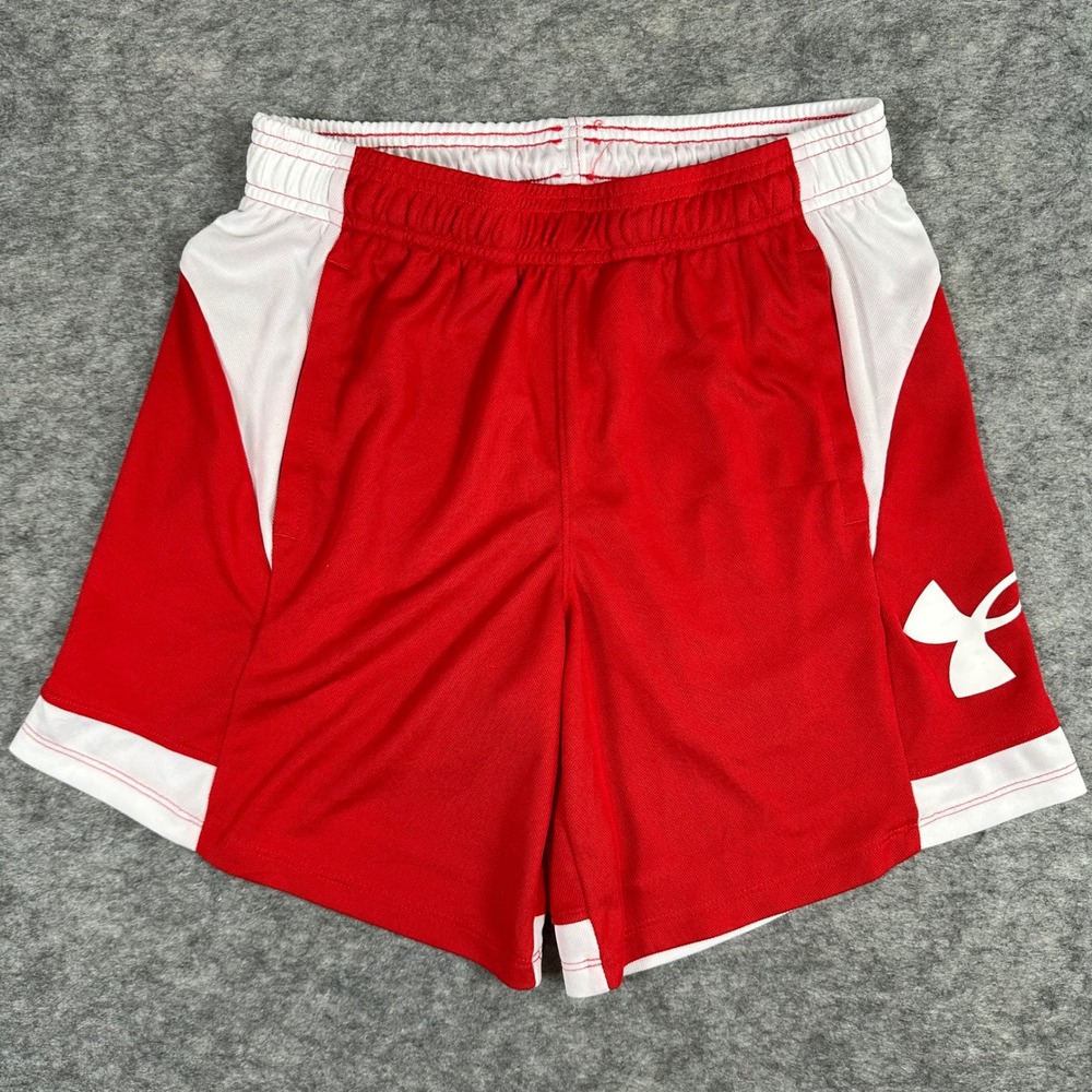 Under Armour Mens Red Athletic Basketball Shorts XS‎